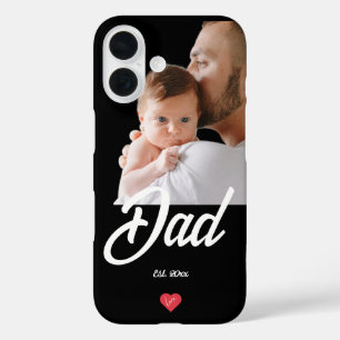 Vater hat lustiges Skript Foto Herz Geschenk einge iPhone 16 Hülle