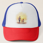 Vater Hat mit Wasserfarbe Vater und Kind Truckerkappe (Vorderseite)