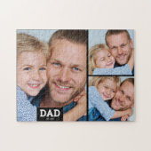 Vater hat modern 3 Foto eingerichtet Puzzle (Horizontal)
