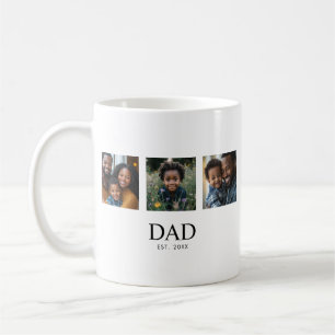 Vater hat modernen minimalistischen 3-Foto-Stil et Kaffeetasse