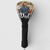 Vater hat modernes Skriptfoto eingerichtet Golf Headcover (Vorderseite)