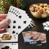 Vater hat Skript Schwarz Foto Spielkarten (In Situ)