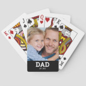 Vater hat Skript Schwarz Foto Spielkarten (Rückseite)