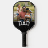 Vater hat Spaß etabliert Fette Foto Pickleball Schläger (Vorderseite)