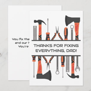 Vater Heimwerker, Werkzeuge, Vatertag, Vaters Gebu Feiertagskarte
