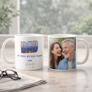 Vater Held Best Friend Foto-Tasse Kaffeetasse