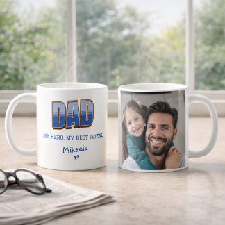 Vater Held Best Friend Foto-Tasse Kaffeetasse
