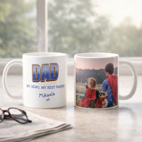 Vater Held Best Friend Foto-Tasse