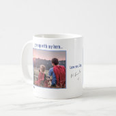 Vater Held Freund Personalisierter Foto-Becher Kaffeetasse (Vorderseite Links)