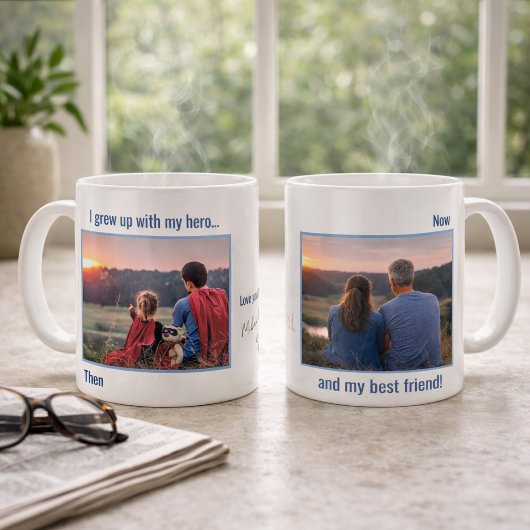 Vater Held Freund Personalisierter Foto-Becher Kaffeetasse