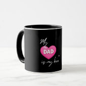 Vater Held Herz / Papà Eroe Tasse (Vorderseite Links)