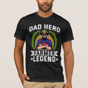 Vater Held Landwirt Legende Vatertag Landwirtschaf T-Shirt