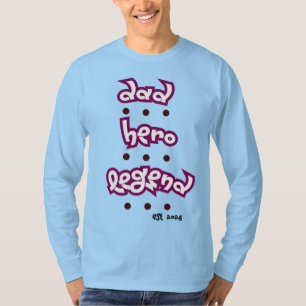 Vater. Held. Legende. Fett Typografie Long Sleev T-Shirt