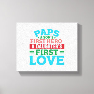 Vater Hero A Daughter Liebe Frohes Vatertag Leinwanddruck