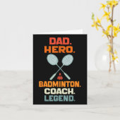 Vater Hero Badminton Coach Legend Vathers Day Badm Karte (Gelbe Blume)