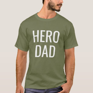 Vater Hero Fett Typografie T-Shirt