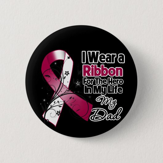 Vater Hero in My Life Head Neck Cancer Button (Vorderseite)