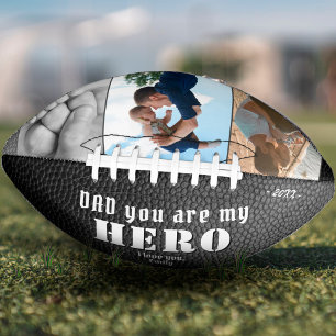 Vater Hero Leather Print Vatertag FotoCollage Football