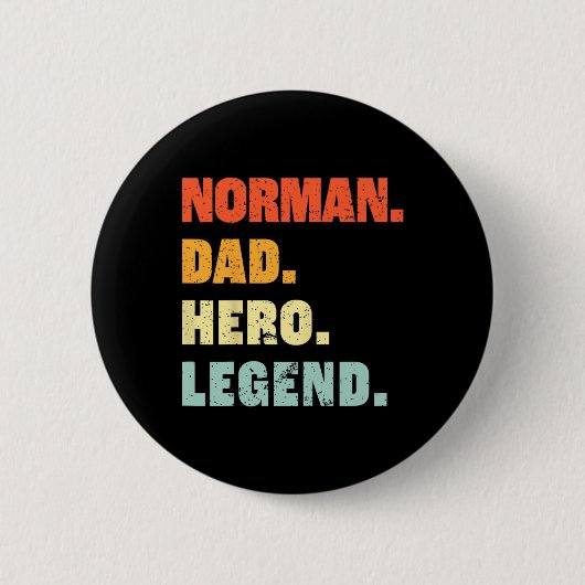 Vater Hero Legend Personalisiert Individuelle Name Button (Vorderseite)