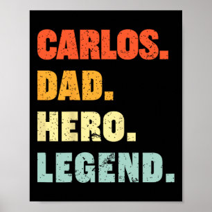Vater Hero Legend Personalisiert Individuelle Name Poster