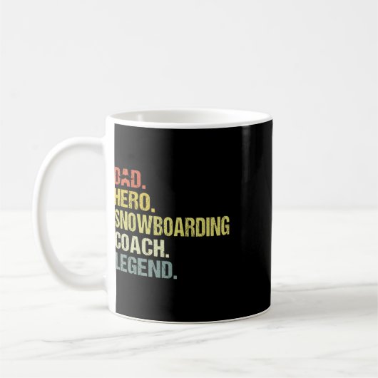 Vater Hero Snowboarden Coach Funny Snowboarden Coa Kaffeetasse (Links)