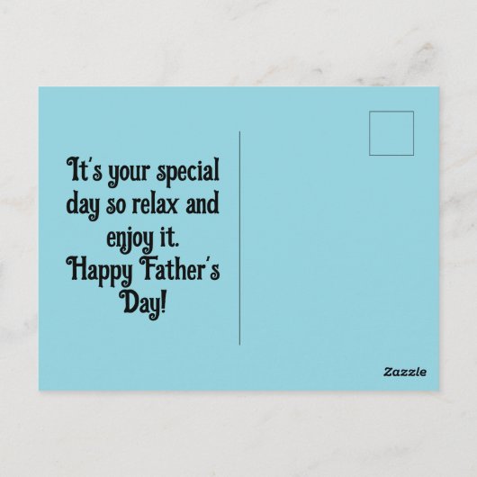 Vater Herz Vatertag Postkarte (Rückseite)