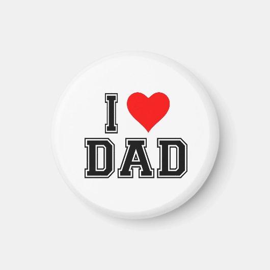 Vater Herzdesign - Fett und einfach Design Magnet (Vorne)