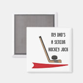Vater - Hockey-Senior-Spieler Magnet (Vorderseite/Rückseite)