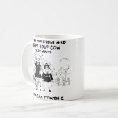 Vater Holstein und Schwester-heilige Kuh-schlechte Kaffeetasse (Vorderseite Links)