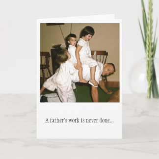 Vater Horsing um der Vatertags-Karte Karte