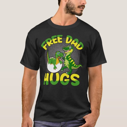 Vater Hugs Dinosaur Vater & Kind | Der lustige Vat T-Shirt (Vorderseite)