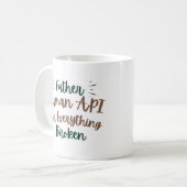 Vater Human API Lustiger IT-Vater Kaffeebecher Kaffeetasse (Vorderseite Links)