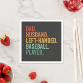 Vater Husband Baseball Verlassen Handlegende Serviette (Beispiel)