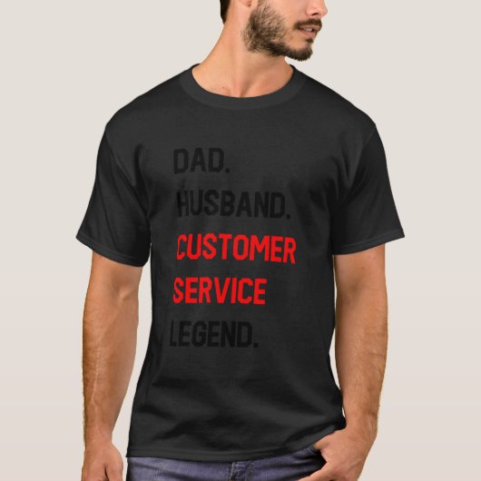 Vater Husband Customer Service Legende Funny Offic T-Shirt (Vorderseite)