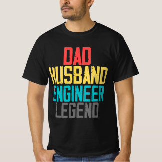Vater Husband Engineer Legend Vintag Engineer  T-Shirt