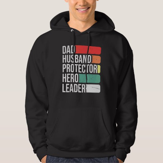 Vater Husband Protector Hero Leader Hoodie (Vorderseite)