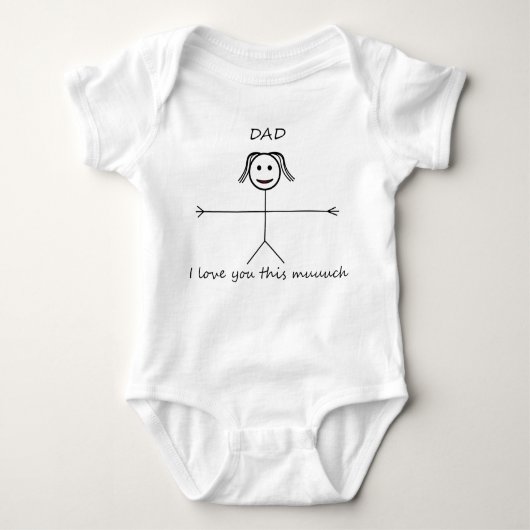 Vater I Liebe Baby Strampler (Vorderseite)