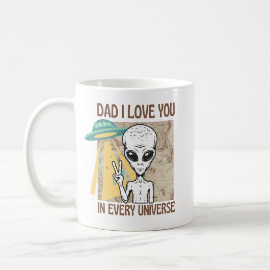 Vater I Liebe dich in jedem Universum Kaffeetasse (Links)