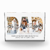Vater I Liebe Sie 3 Foto Collage Script Herz (Vorderseite)