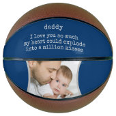 Vater I Liebe Sie Gedicht - Geeignetes Foto Basketball (Vorderseite)