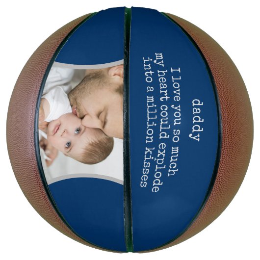 Vater I Liebe Sie Gedicht - Geeignetes Foto Basketball (Vertikal)