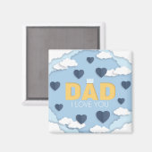 Vater I Liebe Sie, Vatertagsgeschenk Magnet (Vorderseite/Rückseite)