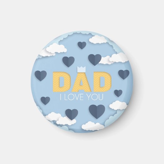Vater I Liebe Sie, Vatertagsgeschenk Magnet (Vorne)
