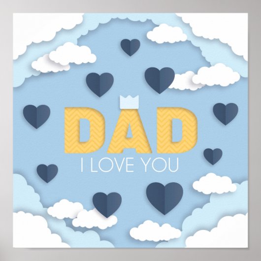 Vater I Liebe Sie, Vatertagsgeschenk Poster (Vorne)