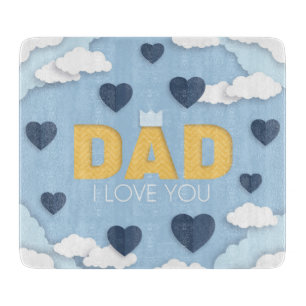 Vater I Liebe Sie, Vatertagsgeschenk Schneidebrett