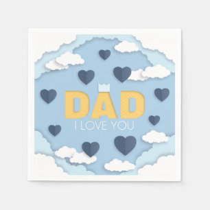 Vater I Liebe Sie, Vatertagsgeschenk Serviette
