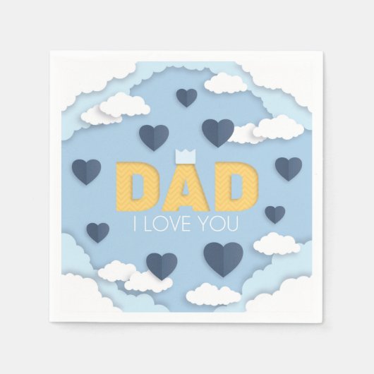 Vater I Liebe Sie, Vatertagsgeschenk Serviette (Vorderseite)