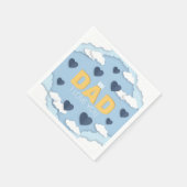 Vater I Liebe Sie, Vatertagsgeschenk Serviette (Ecke)