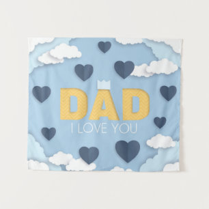 Vater I Liebe Sie, Vatertagsgeschenk Wandteppich
