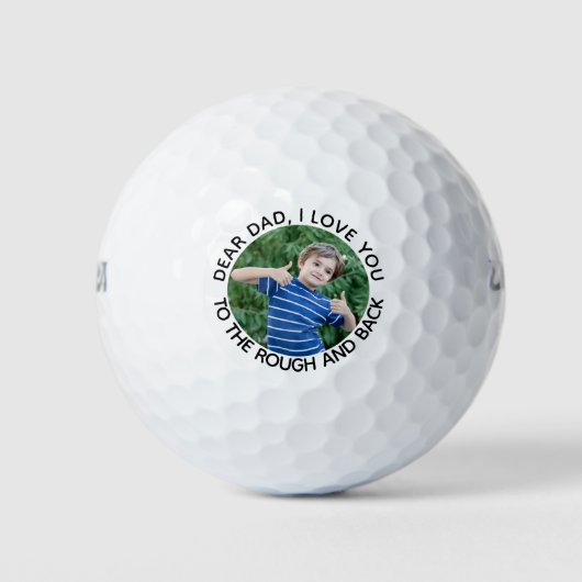 Vater I Liebe Sie zum Rough and Back Foto Golfball (Vorderseite)